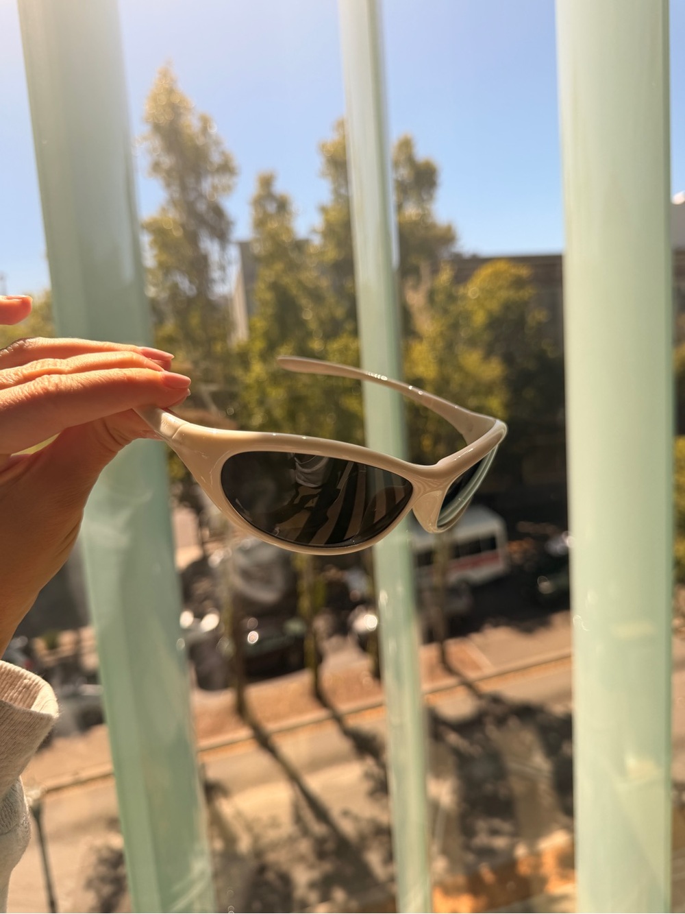 Y2K Running or Cycling Sporty Sunglasses with Dark Lenses